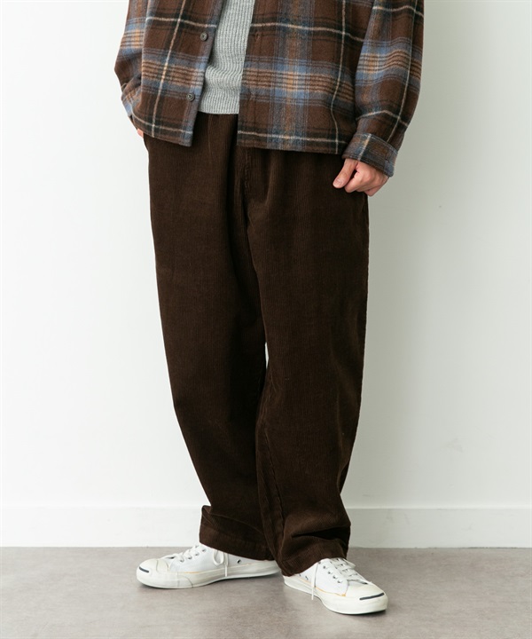 燈芯絨寬版錐形褲