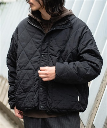 雙面穿絨毛絎縫立領夾克