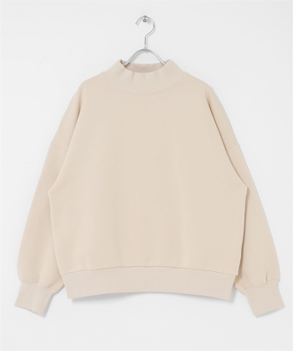 UR TECH 裏起毛微高領上衣(亞麻色-FREE-其他白色)