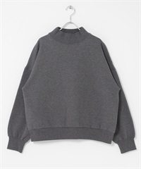 UR TECH 裏起毛微高領上衣(炭灰色-FREE-CHARCOAL GRAY)