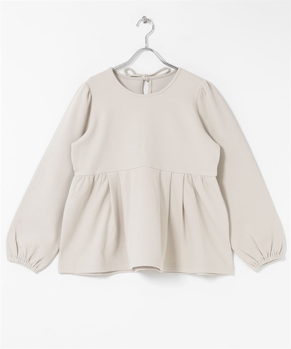 荷葉下襬空氣層套衫(淺灰色-FREE-LIGHT GRAY)