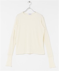 蕾絲袖層次感T恤(米色-FREE-OFF WHITE)