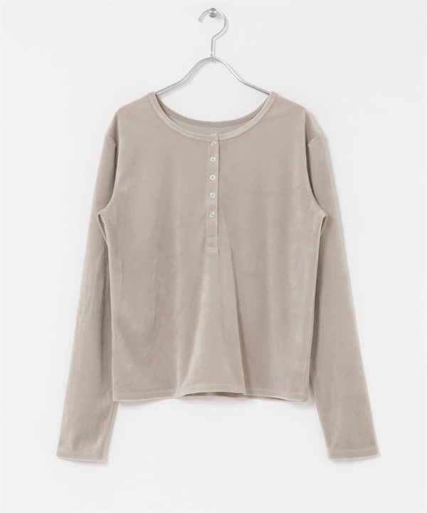 UR TECH 絲絨亨利領套衫(淺灰色-FREE-LIGHT GRAY)