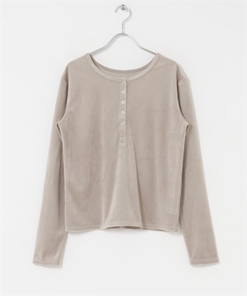 UR TECH 絲絨亨利領套衫(淺灰色-FREE-LIGHT GRAY)