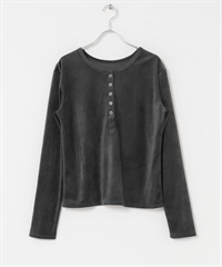 UR TECH 絲絨亨利領套衫(炭灰色-FREE-CHARCOAL GRAY)