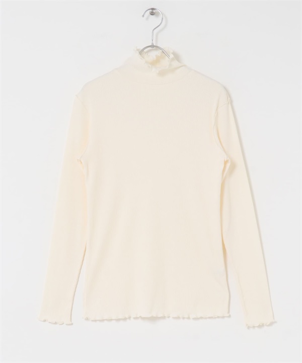 UR TECH 蓄熱高領捲邊套衫(米色-FREE-OFF WHITE)