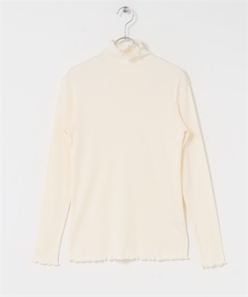 UR TECH 蓄熱高領捲邊套衫(米色-FREE-OFF WHITE)