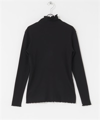 UR TECH 蓄熱高領捲邊套衫(黑色-FREE-BLACK)