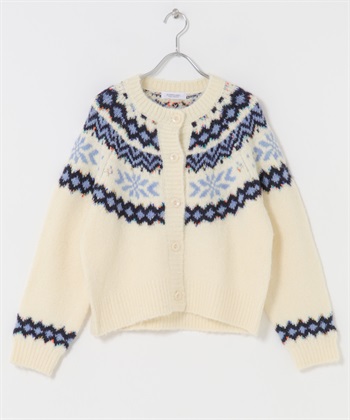 向心狀針織開襟衫(米色-FREE-OFF WHITE)