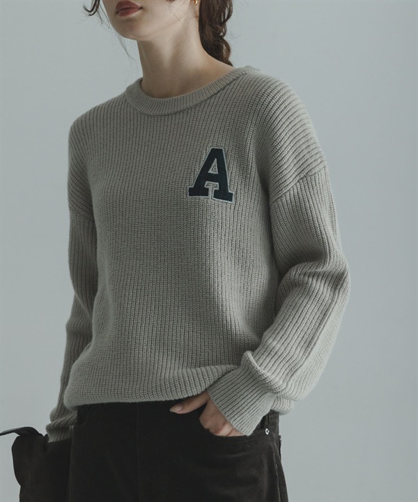 Harris Tweed 字母設計針織衫