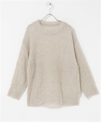 絨毛感粗針織衫(淺灰色-FREE-LIGHT GRAY)