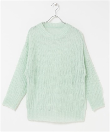 絨毛感粗針織衫(薄荷綠-FREE-MINT)