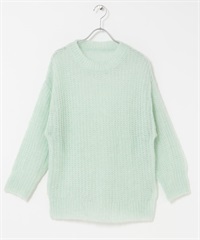 絨毛感粗針織衫(薄荷綠-FREE-MINT)