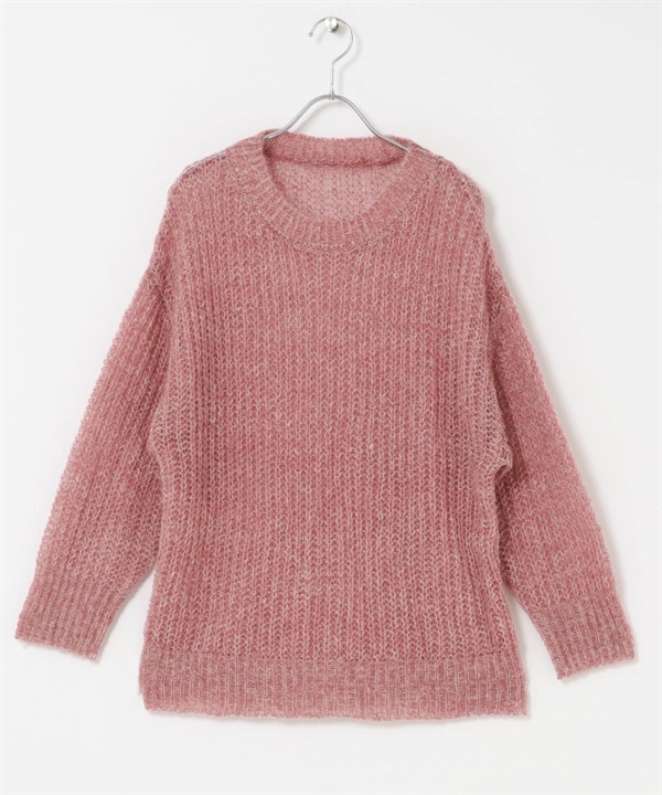 絨毛感粗針織衫(莓果色-FREE-其他紅色)