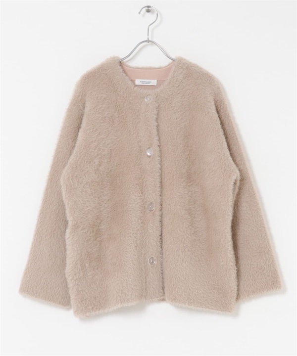 雙面織物配色開襟衫(膚色-FREE-BEIGE)