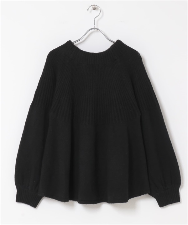 背面蝴蝶結針織衫(黑色-FREE-BLACK)