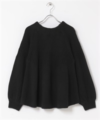 背面蝴蝶結針織衫(黑色-FREE-BLACK)
