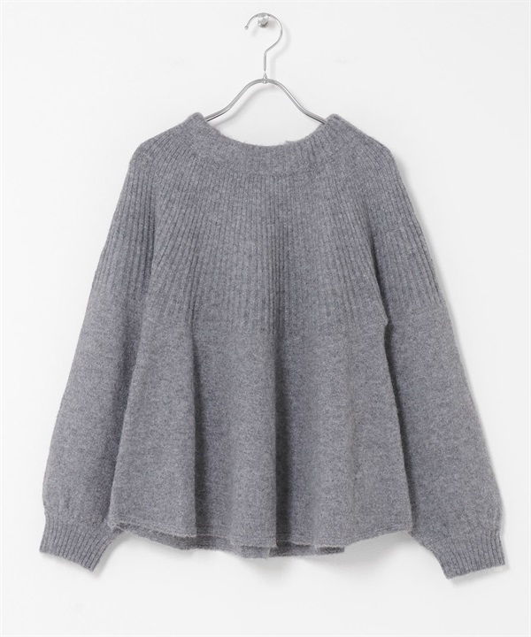 背面蝴蝶結針織衫(灰色-FREE-GRAY)