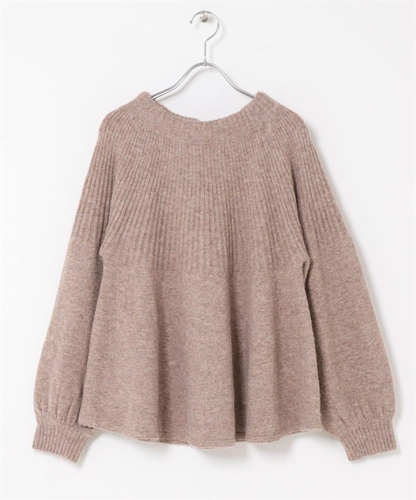 背面蝴蝶結針織衫(膚色-FREE-BEIGE)