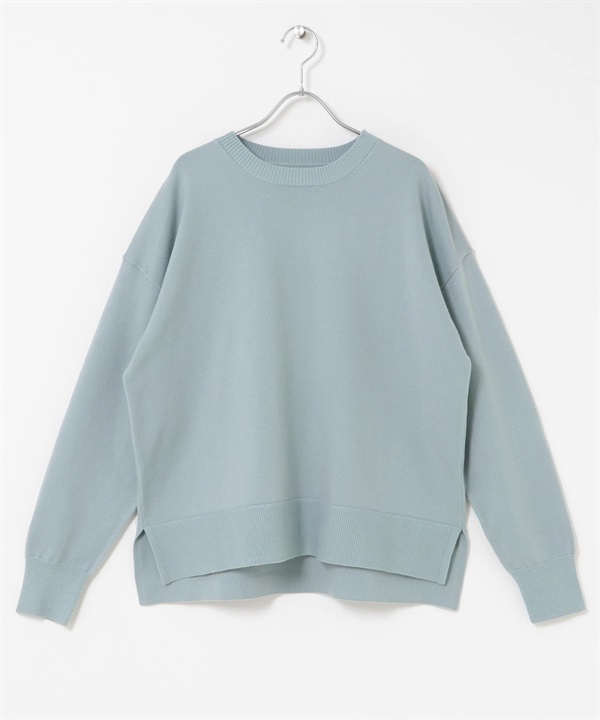 側邊開衩細針織衫(薄荷綠-FREE-MINT)