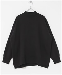 UR TECH 側邊開衩設計細針織衫(黑色-FREE-BLACK)