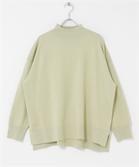 UR TECH 側邊開衩設計細針織衫(薄荷綠-FREE-MINT)