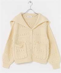 橫紋花紋針織衫(米色-FREE-OFF WHITE)