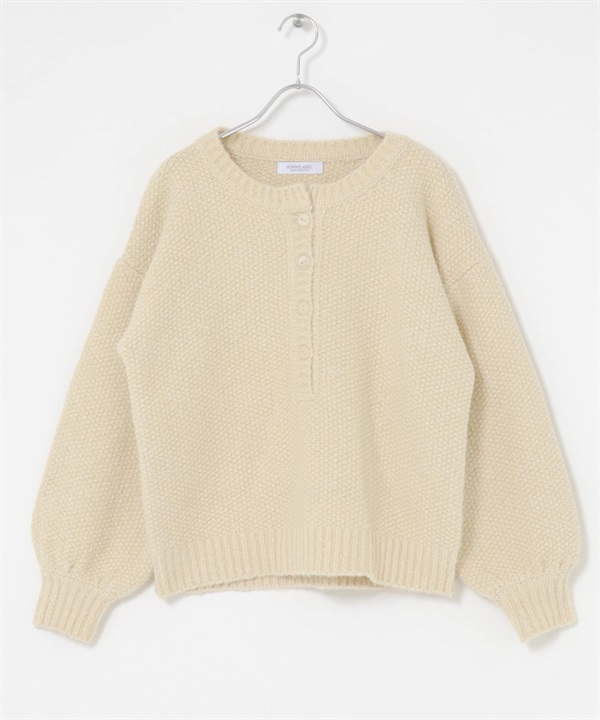 亨利領針織衫(米色-FREE-OFF WHITE)