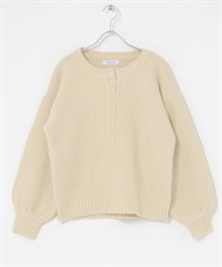 亨利領針織衫(米色-FREE-OFF WHITE)