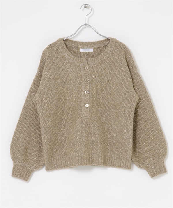 亨利領針織衫(膚色-FREE-BEIGE)