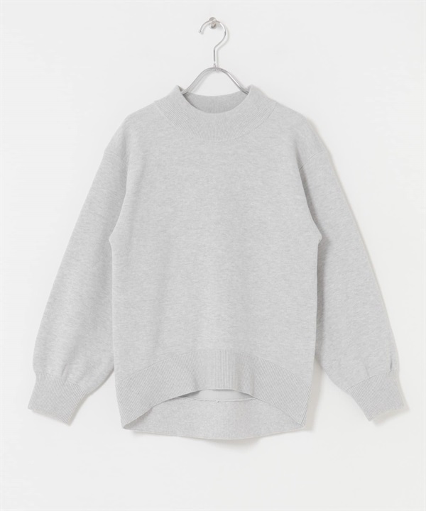 微高領休閒針織衫(麻花灰-FREE-GRAY)