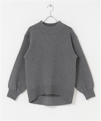 微高領休閒針織衫(炭灰色-FREE-CHARCOAL GRAY)