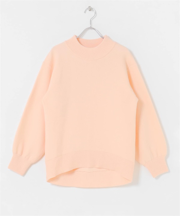 微高領休閒針織衫(淺粉紅色-FREE-LIGHT PINK)