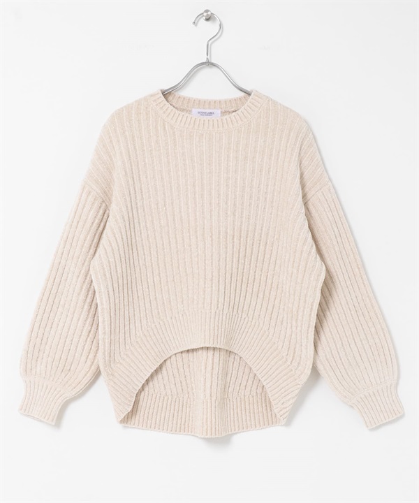 雪尼爾紗針織衫(米色-FREE-OFF WHITE)