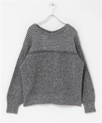 2WAY領型針織衫(灰色系-FREE-GRAY)