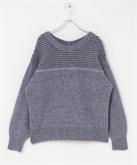 2WAY領型針織衫(藍色系-FREE-BLUE)