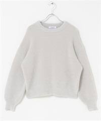 羽毛紗雙面針織衫(淺灰色-FREE-LIGHT GRAY)