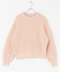 羽毛紗雙面針織衫(淺粉紅色-FREE-LIGHT PINK)