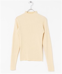 可機洗羅紋高領針織衫(象牙白-FREE-IVORY)