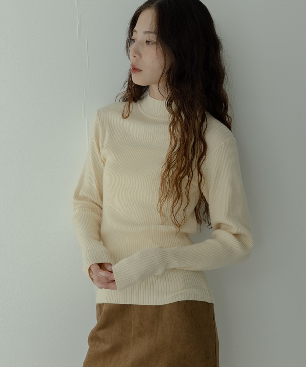 可機洗羅紋高領針織衫