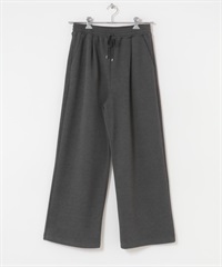 起毛單褶輕便長褲(炭灰色-FREE-CHARCOAL GRAY)