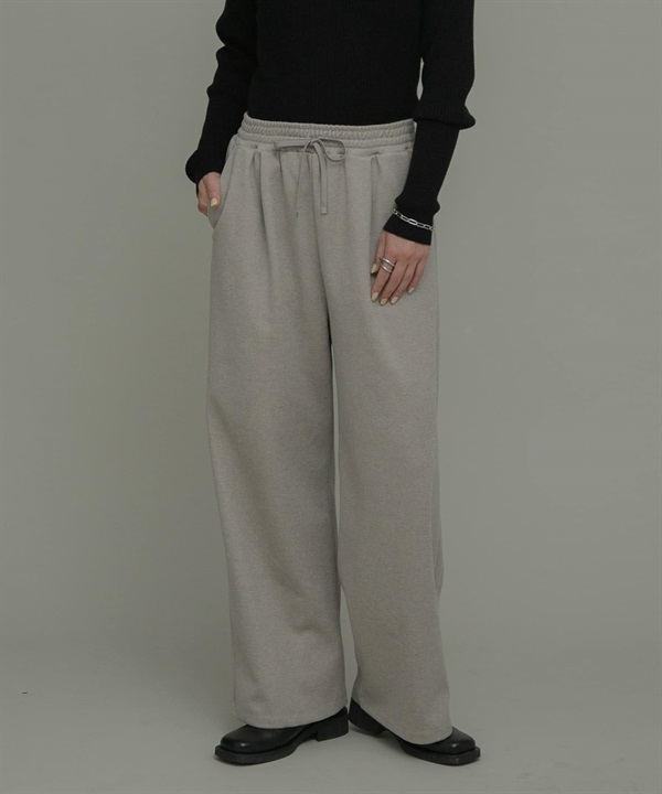 起毛單褶輕便長褲