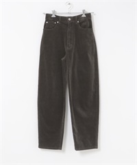 燈芯絨弧線剪裁長褲(炭灰色-36-CHARCOAL GRAY)