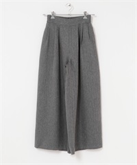可機洗寬版打褶輕便長褲(灰色-36-其他灰色)