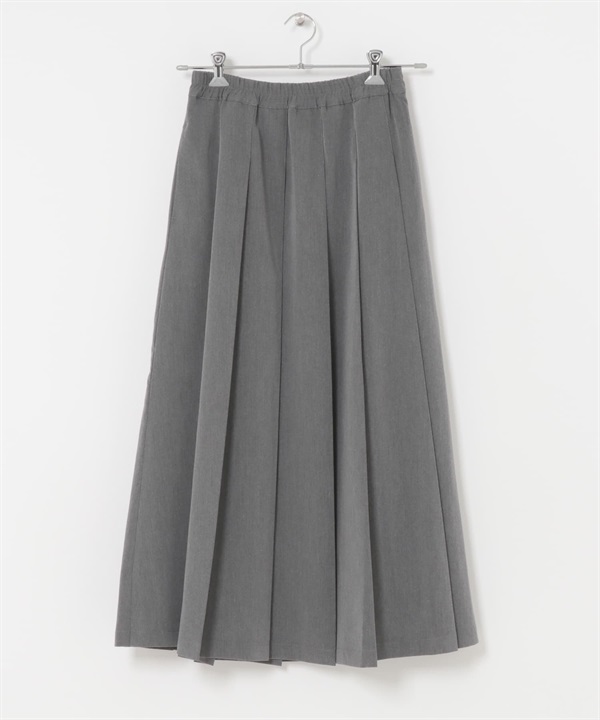 鬆緊帶百褶裙(炭灰色-36-CHARCOAL GRAY)