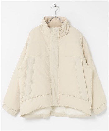 防潑水立領羽絨外套(亞麻色-FREE-其他白色)