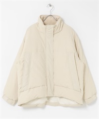 防潑水立領羽絨外套(亞麻色-FREE-其他白色)