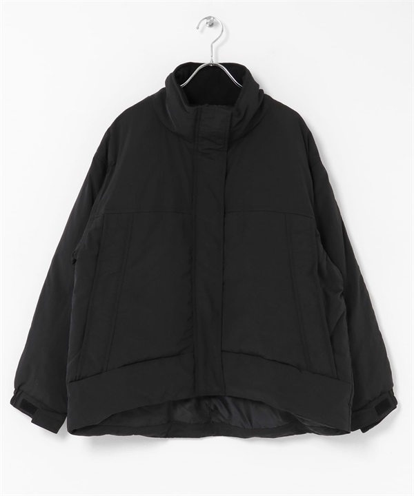 防潑水立領羽絨外套(黑色-FREE-BLACK)