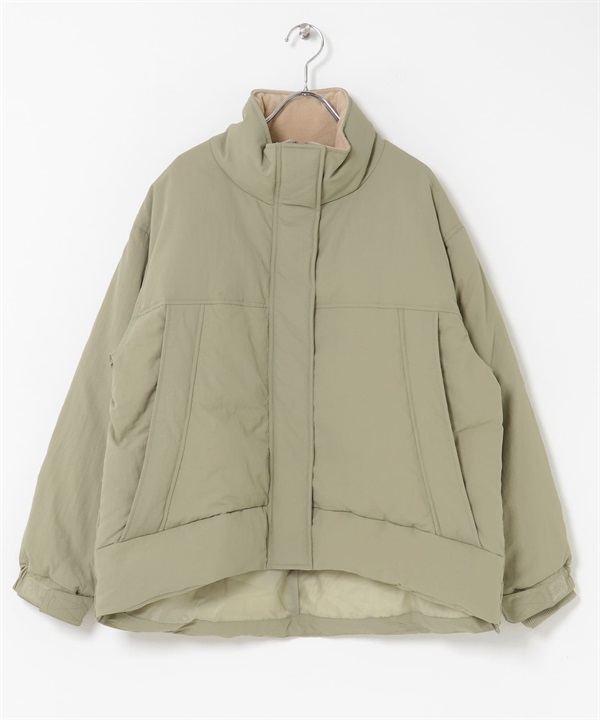 防潑水立領羽絨外套(淺卡其-FREE-LIGHT KHAKI)