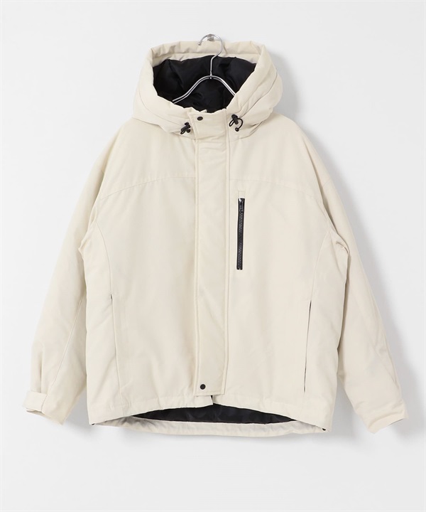 防潑水連帽羽絨外套(象牙白-FREE-IVORY)